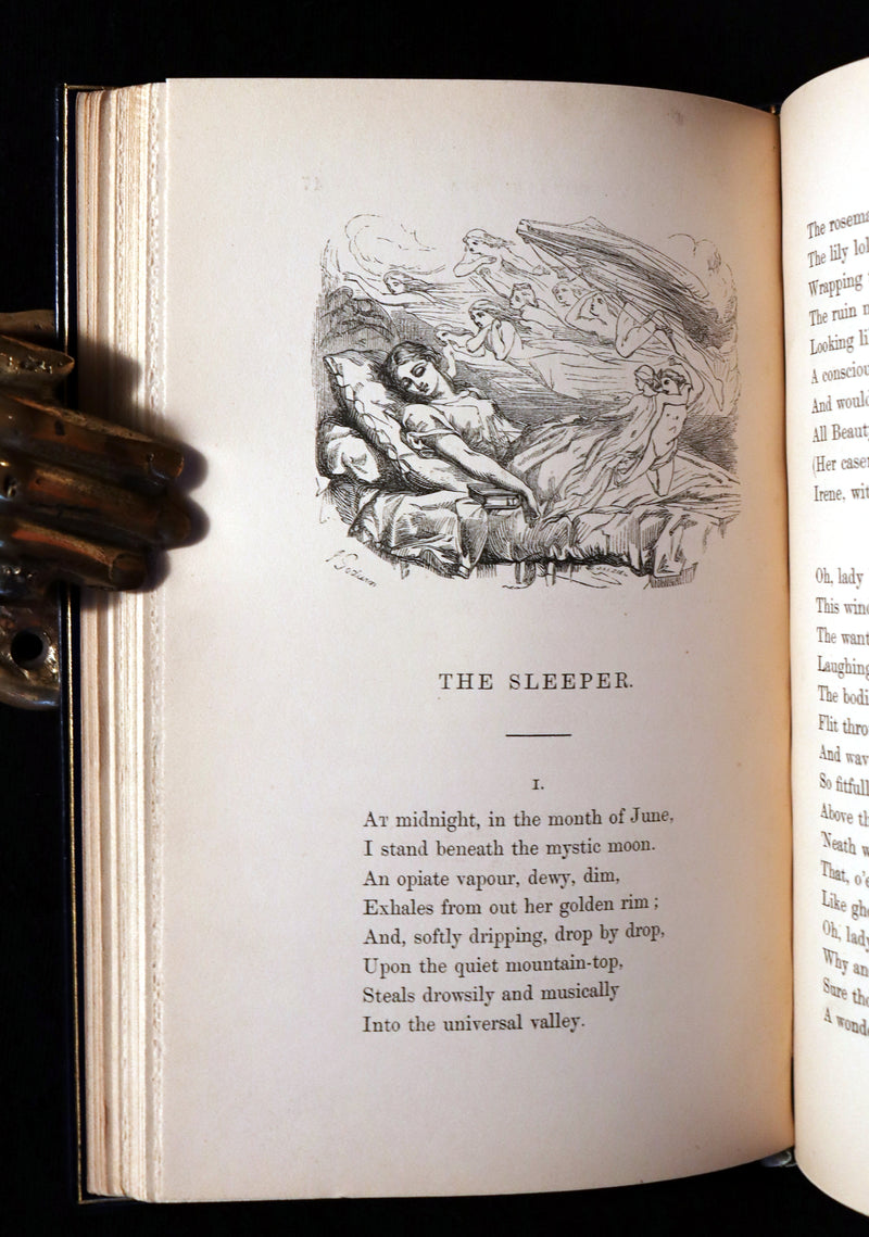 1853 Scarce Fine Book - The Poetical Works of EDGAR ALLAN POE bound by SANGORSKI & SUTCLIFFE.