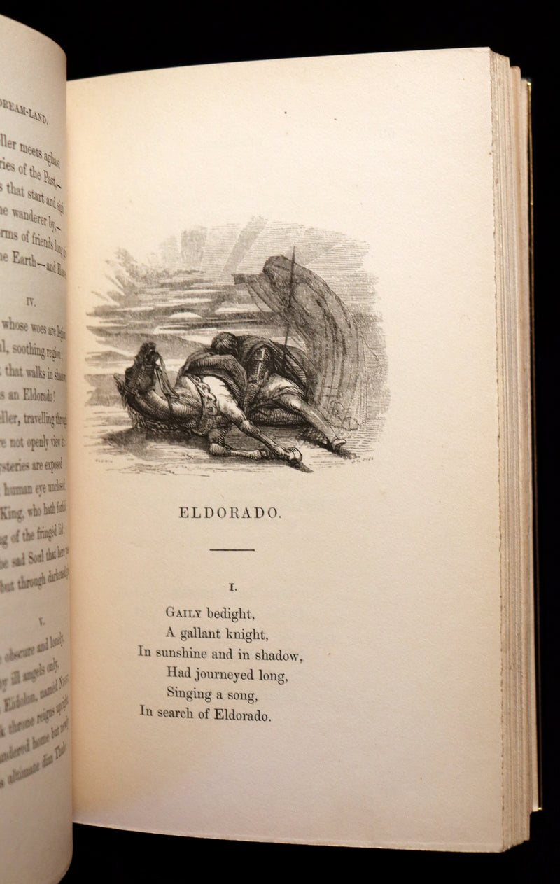 1853 Scarce Fine Book - The Poetical Works of EDGAR ALLAN POE bound by SANGORSKI & SUTCLIFFE.