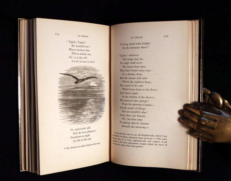 1853 Scarce Fine Book - The Poetical Works of EDGAR ALLAN POE bound by SANGORSKI & SUTCLIFFE.