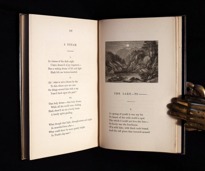 1853 Scarce Fine Book - The Poetical Works of EDGAR ALLAN POE bound by SANGORSKI & SUTCLIFFE.