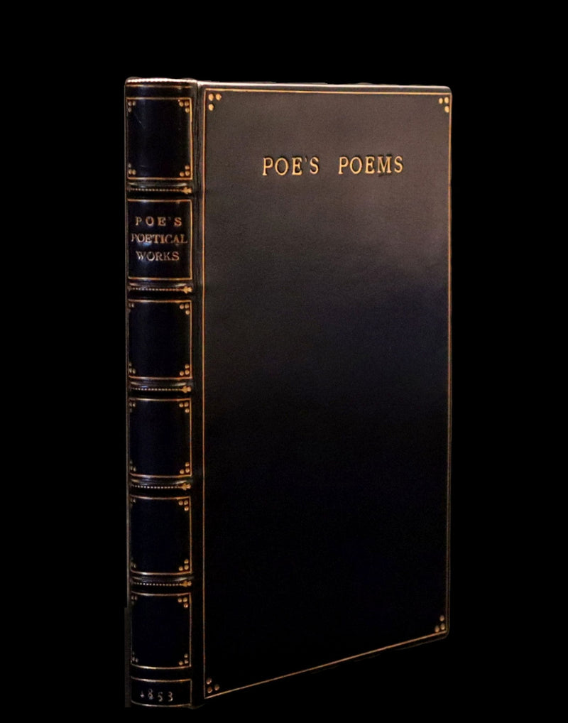 1853 Scarce Fine Book - The Poetical Works of EDGAR ALLAN POE bound by SANGORSKI & SUTCLIFFE.