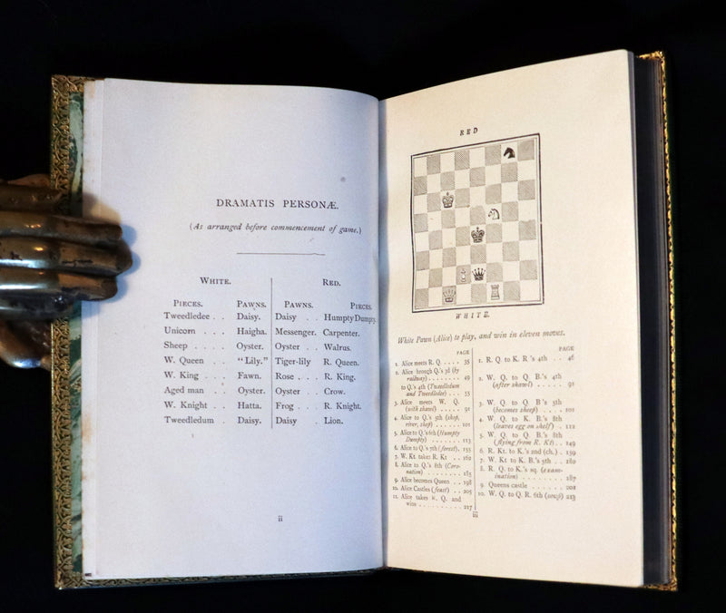1931 "Miniature Edition" bound by RIVIERE - Through the Looking-Glass and What Alice Found There by Lewis Carroll.