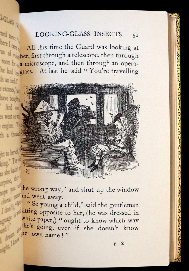 1931 "Miniature Edition" bound by RIVIERE - Through the Looking-Glass and What Alice Found There by Lewis Carroll.