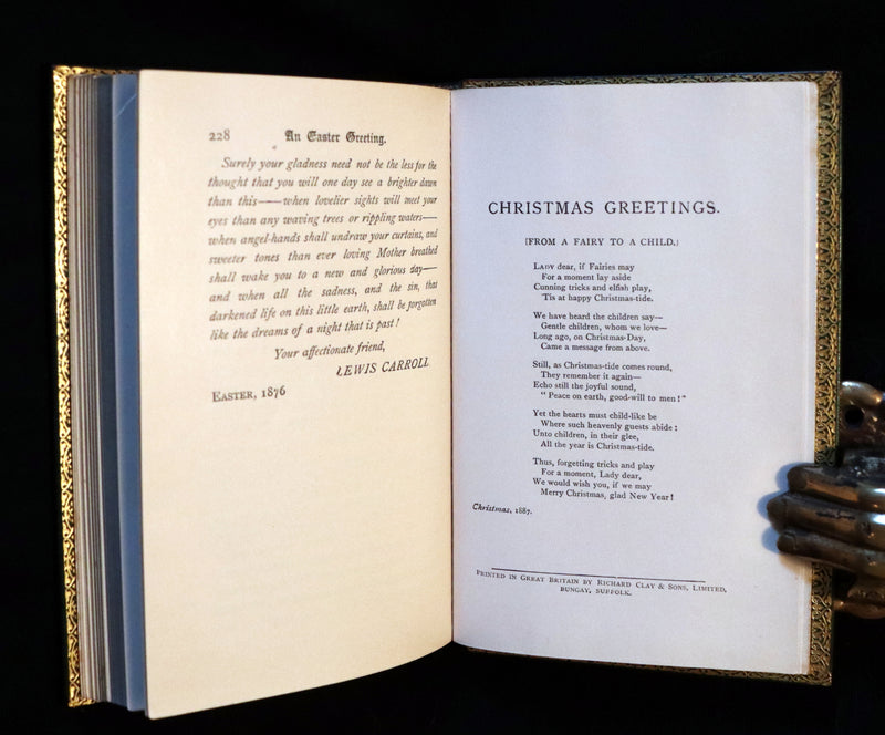 1931 "Miniature Edition" bound by RIVIERE - Through the Looking-Glass and What Alice Found There by Lewis Carroll.