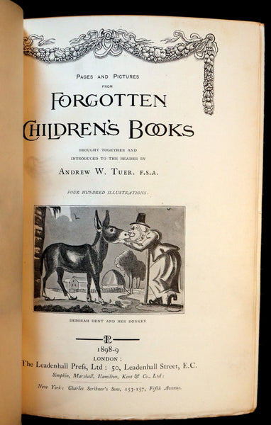 1898 Rare First Edition bound by Bayntun - Pictures from Forgotten Children's Books by Tuer.