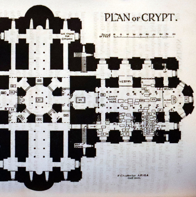1902 Scarce First Edition Bound by Sangorski - St. Paul's Cathedral Authorized Guide with 4 Plans.