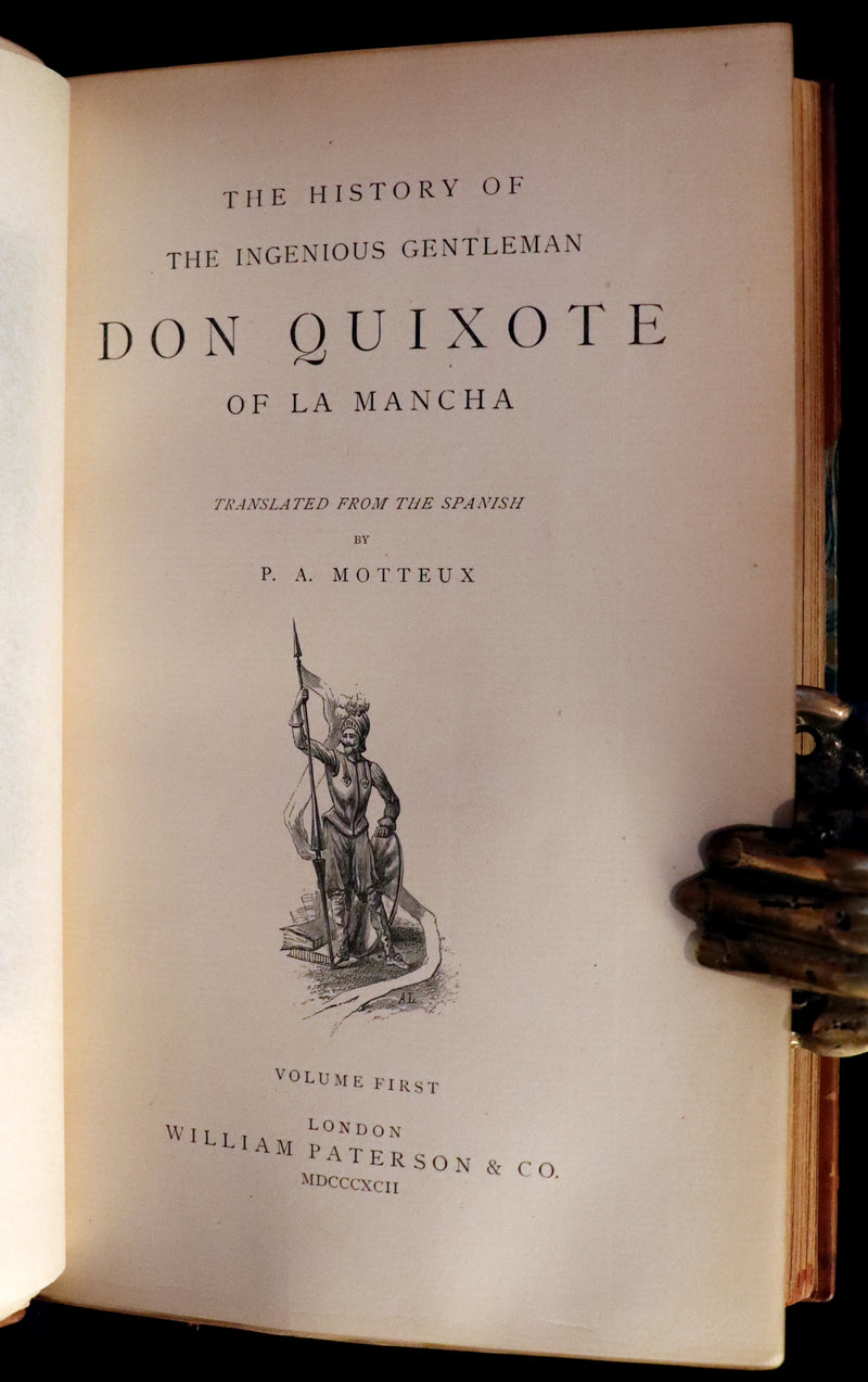 1892 Rare Book set ~ The History of the Ingenious Gentleman Don Quixote of La Mancha (4 vols).