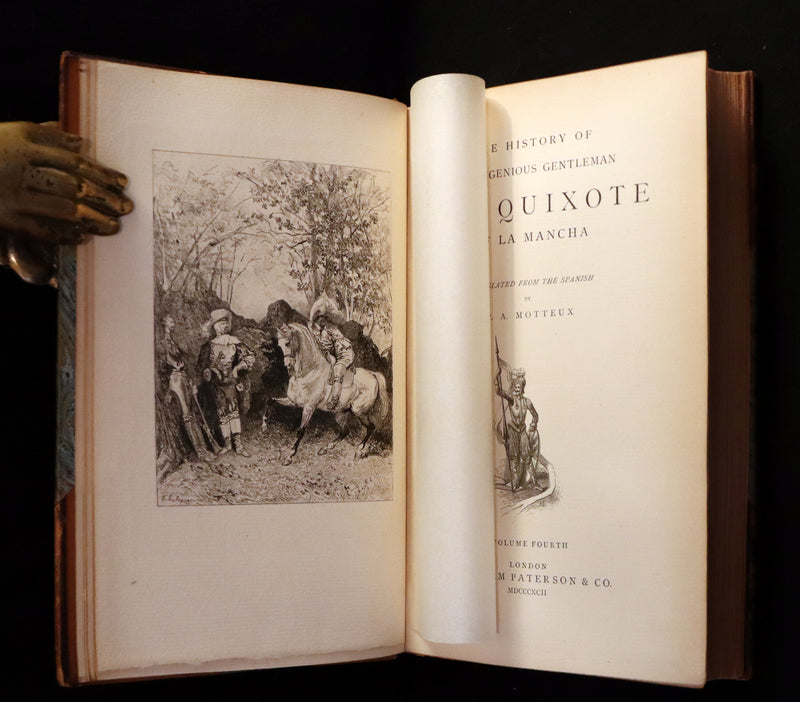 1892 Rare Book set ~ The History of the Ingenious Gentleman Don Quixote of La Mancha (4 vols).