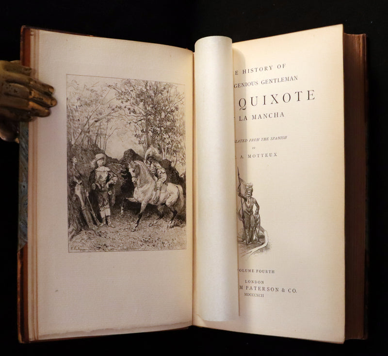 1892 Rare Book set ~ The History of the Ingenious Gentleman Don Quixote of La Mancha (4 vols).