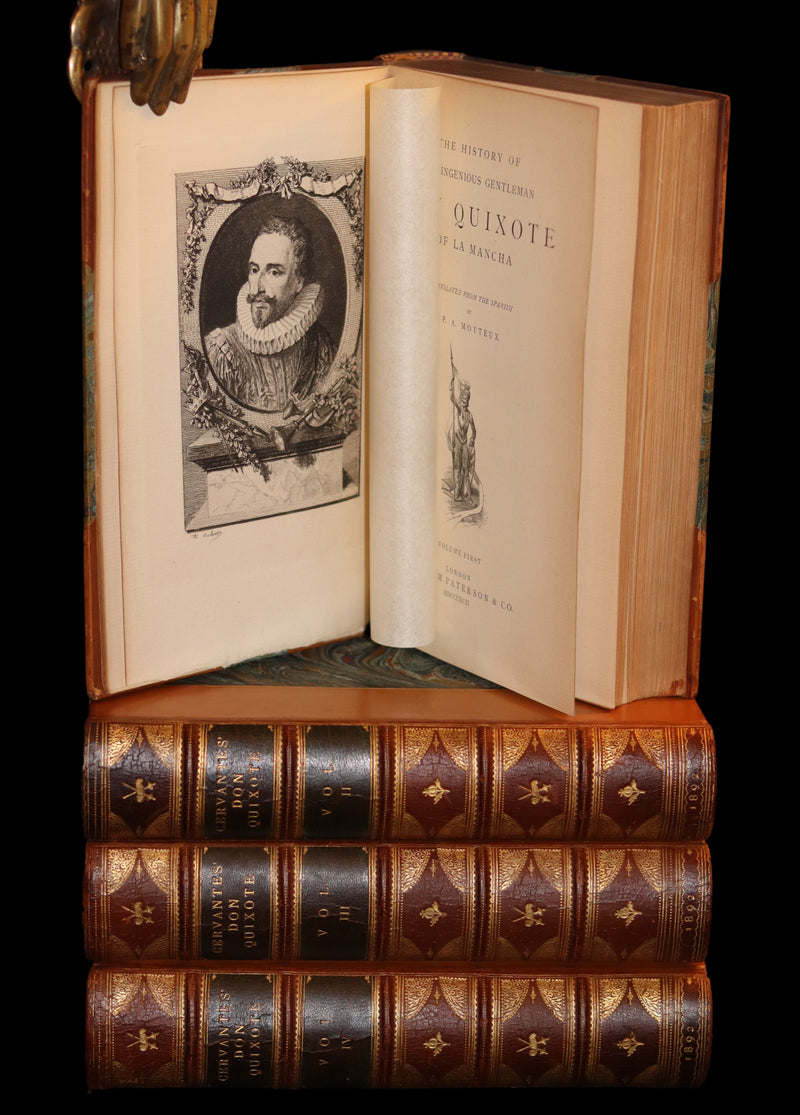 1892 Rare Book set ~ The History of the Ingenious Gentleman Don Quixote of La Mancha (4 vols).