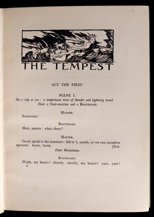 1926 Rare First Edition - THE TEMPEST by Shakespeare illustrated by Arthur RACKHAM.