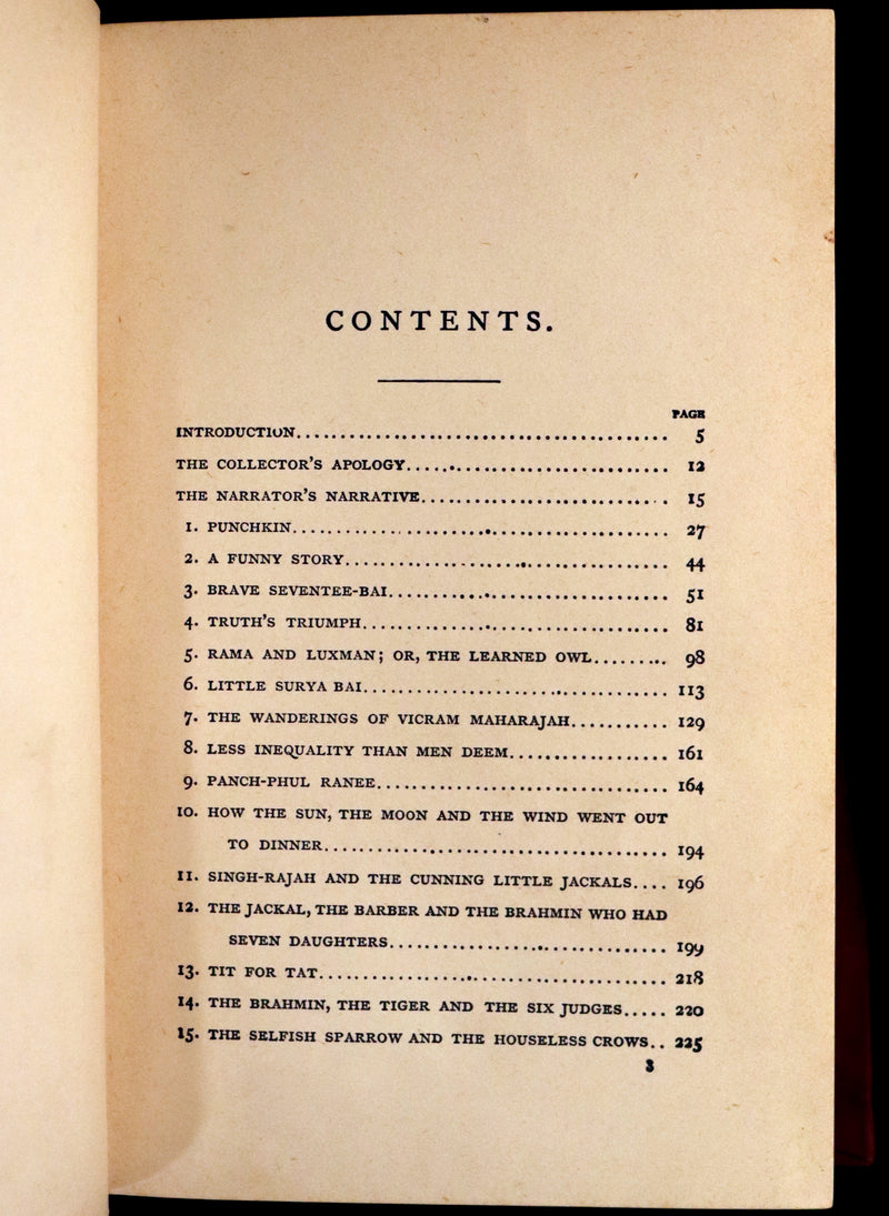 1870 Rare Book - Eastern Fairy Legends Current in Southern India by Mary Eliza Isabella Frere.