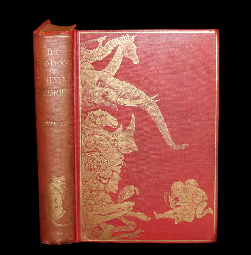 1899 Rare 1stED - The RED BOOK of ANIMAL STORIES by Andrew Lang Illustrated by H.J. Ford.