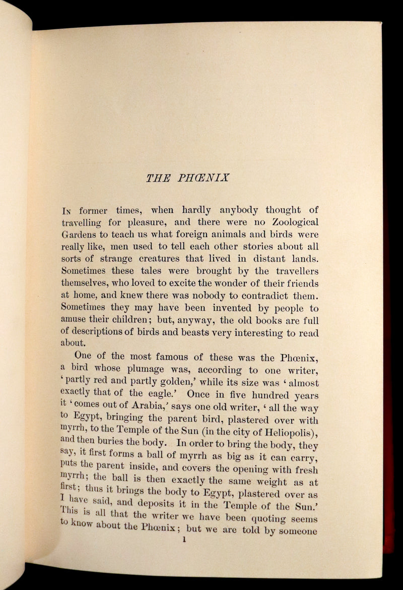 1899 Rare 1stED - The RED BOOK of ANIMAL STORIES by Andrew Lang Illustrated by H.J. Ford.