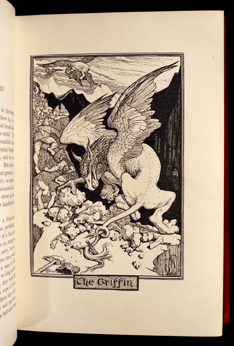 1899 Rare 1stED - The RED BOOK of ANIMAL STORIES by Andrew Lang Illustrated by H.J. Ford.