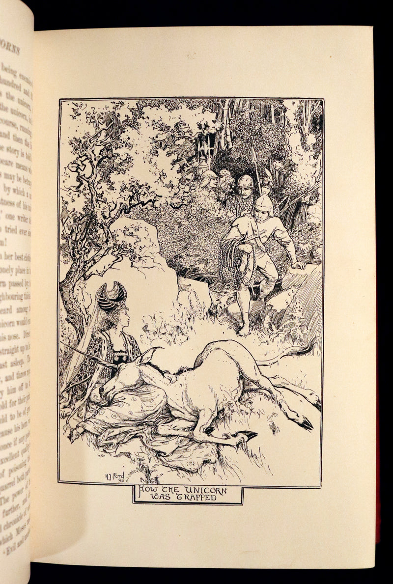 1899 Rare 1stED - The RED BOOK of ANIMAL STORIES by Andrew Lang Illustrated by H.J. Ford.