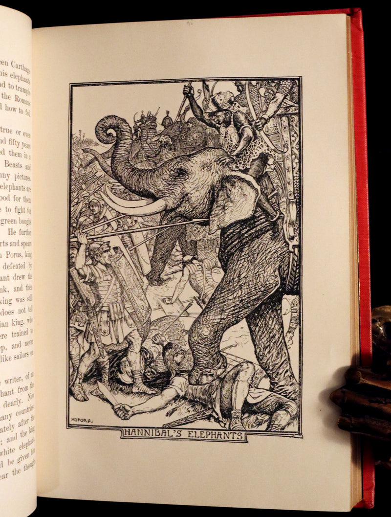 1899 Rare 1stED - The RED BOOK of ANIMAL STORIES by Andrew Lang Illustrated by H.J. Ford.