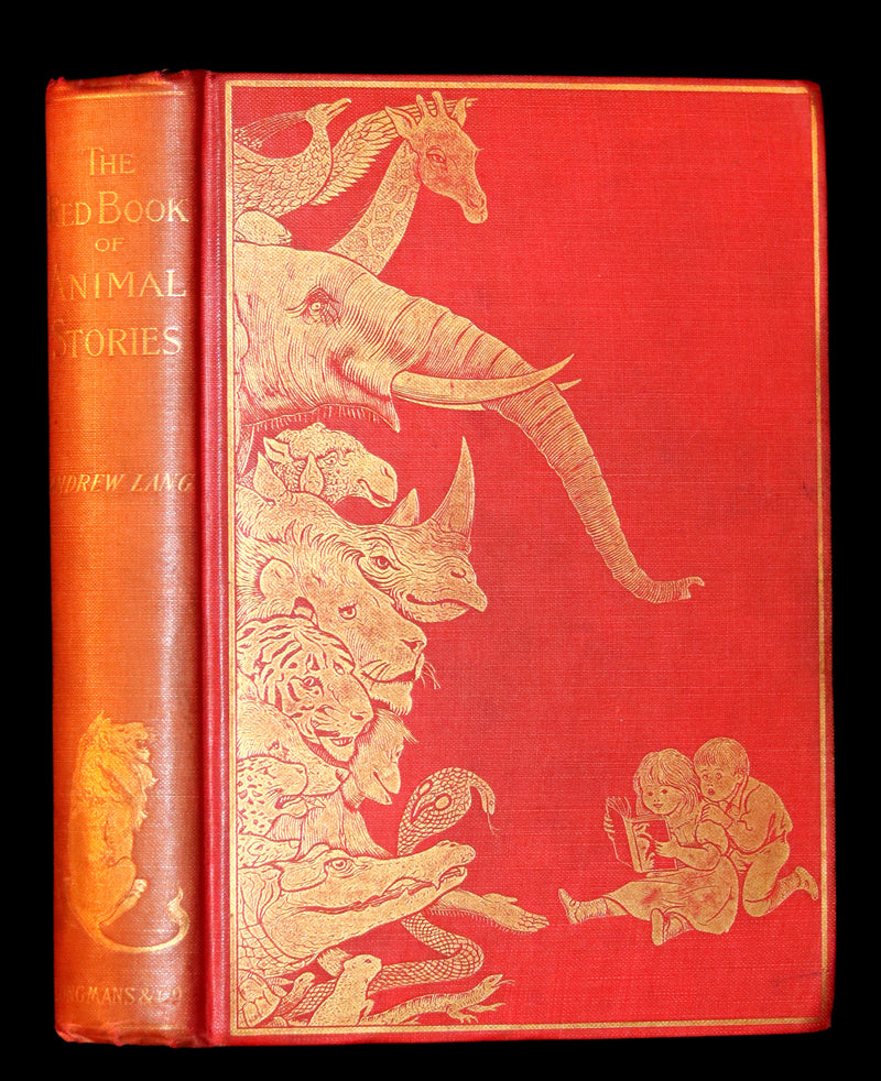 1899 Rare 1stED - The RED BOOK of ANIMAL STORIES by Andrew Lang Illustrated by H.J. Ford.
