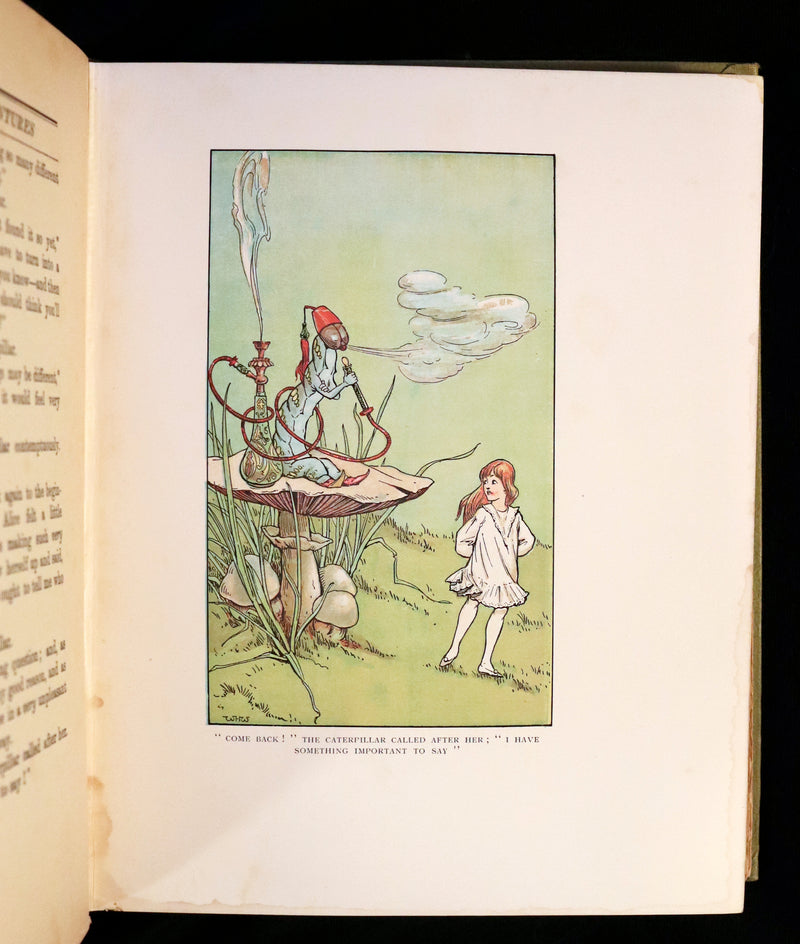 1930 Scarce Book - ALICE in Wonderland color illustrated by William Henry Walker.