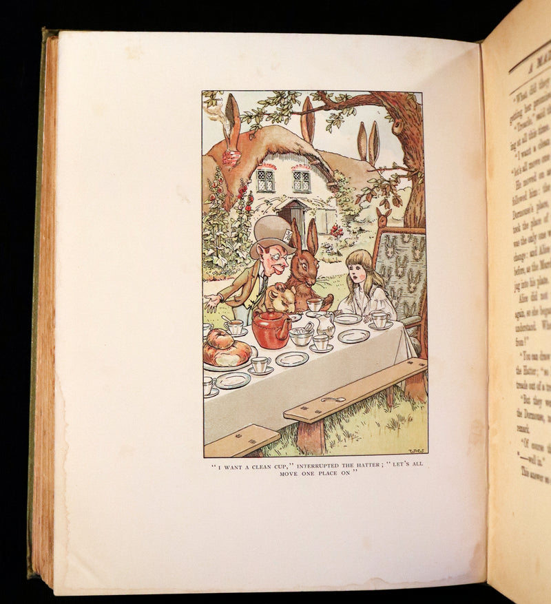 1930 Scarce Book - ALICE in Wonderland color illustrated by William Henry Walker.