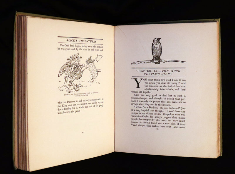 1930 Scarce Book - ALICE in Wonderland color illustrated by William Henry Walker.