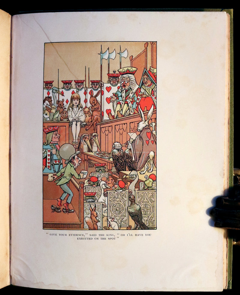 1930 Scarce Book - ALICE in Wonderland color illustrated by William Henry Walker.