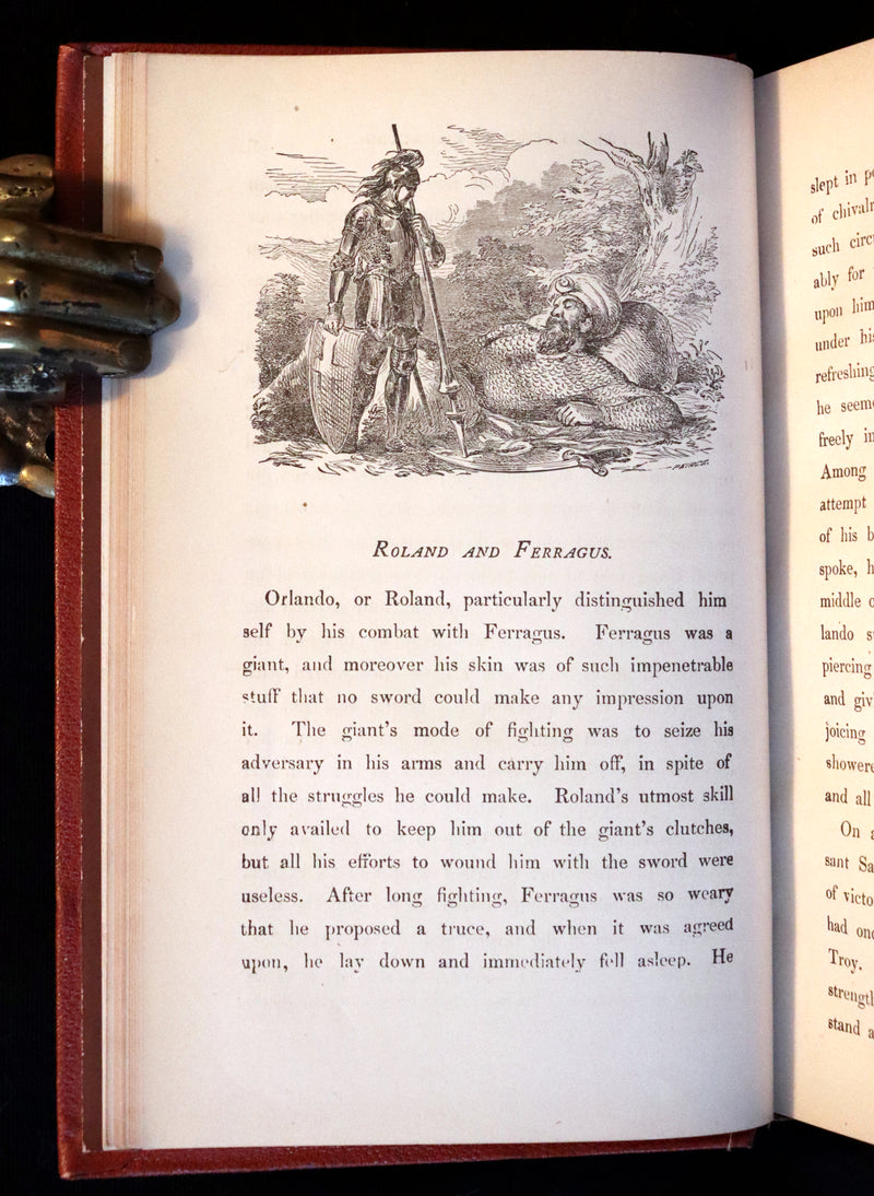 1862 Rare First Edition - Legends of CHARLEMAGNE or Romance of the Middle Ages by Thomas Bulfinch.