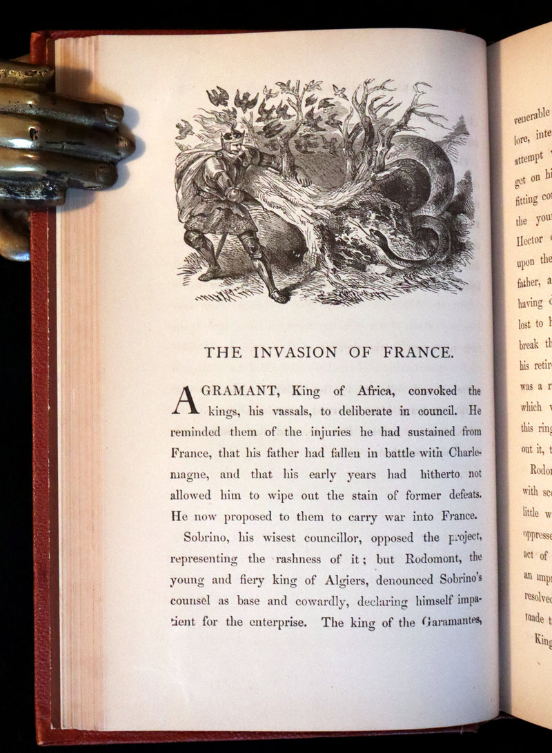 1862 Rare First Edition - Legends of CHARLEMAGNE or Romance of the Middle Ages by Thomas Bulfinch.