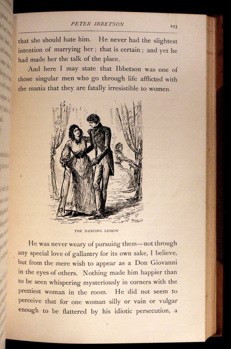 1892 First 2 Volumes Edition - Peter Ibbetson, A strange tale of Communication through Dreams by George Du Maurier.