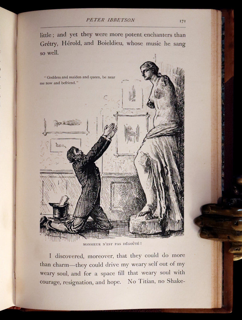 1892 First 2 Volumes Edition - Peter Ibbetson, A strange tale of Communication through Dreams by George Du Maurier.