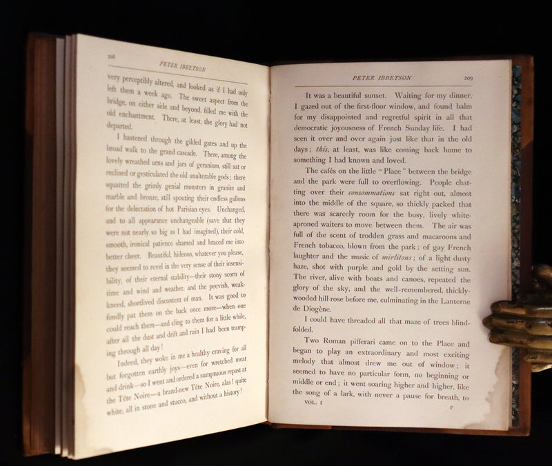 1892 First 2 Volumes Edition - Peter Ibbetson, A strange tale of Communication through Dreams by George Du Maurier.