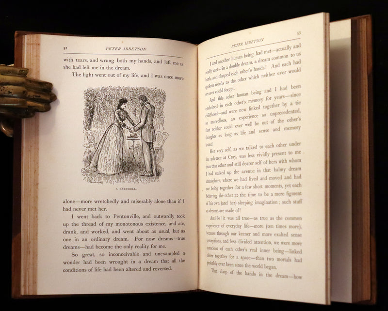 1892 First 2 Volumes Edition - Peter Ibbetson, A strange tale of Communication through Dreams by George Du Maurier.