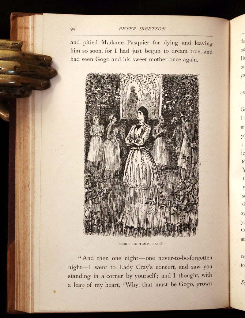 1892 First 2 Volumes Edition - Peter Ibbetson, A strange tale of Communication through Dreams by George Du Maurier.