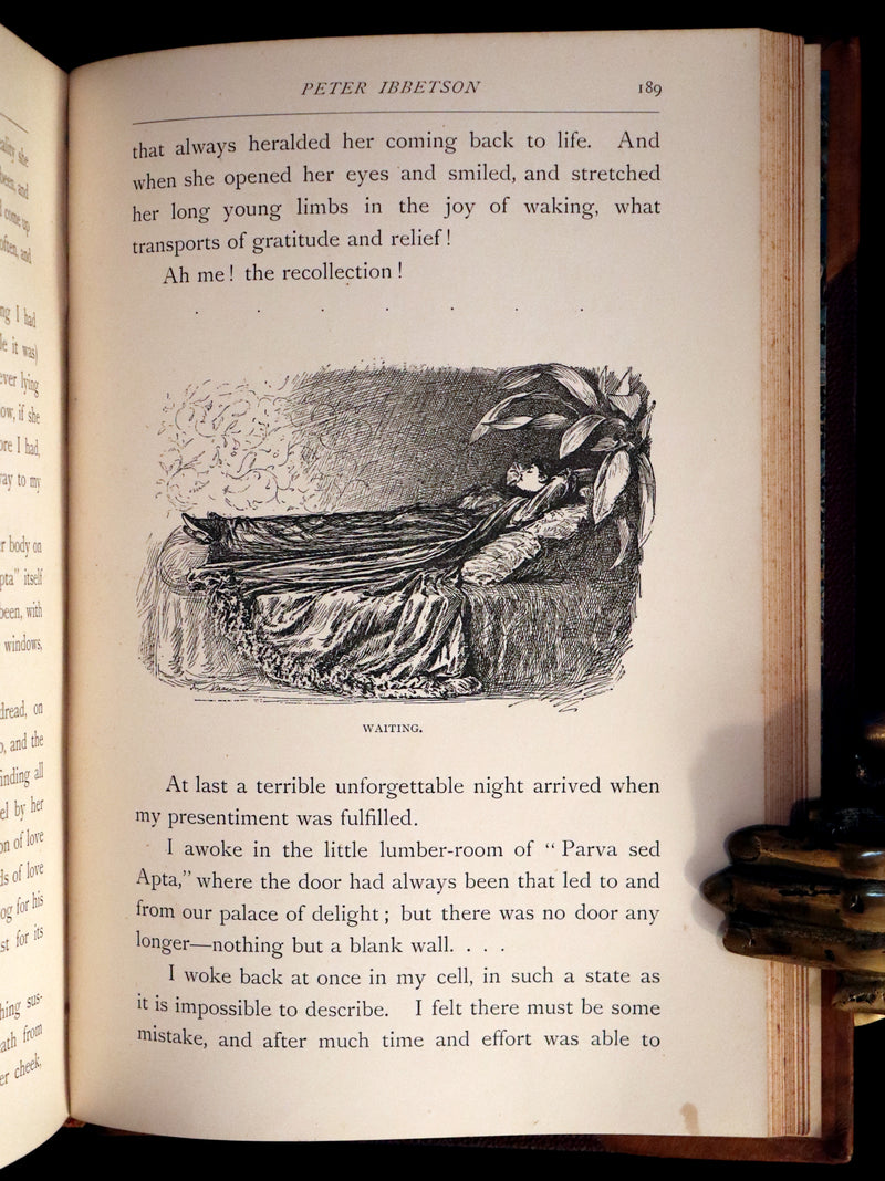 1892 First 2 Volumes Edition - Peter Ibbetson, A strange tale of Communication through Dreams by George Du Maurier.