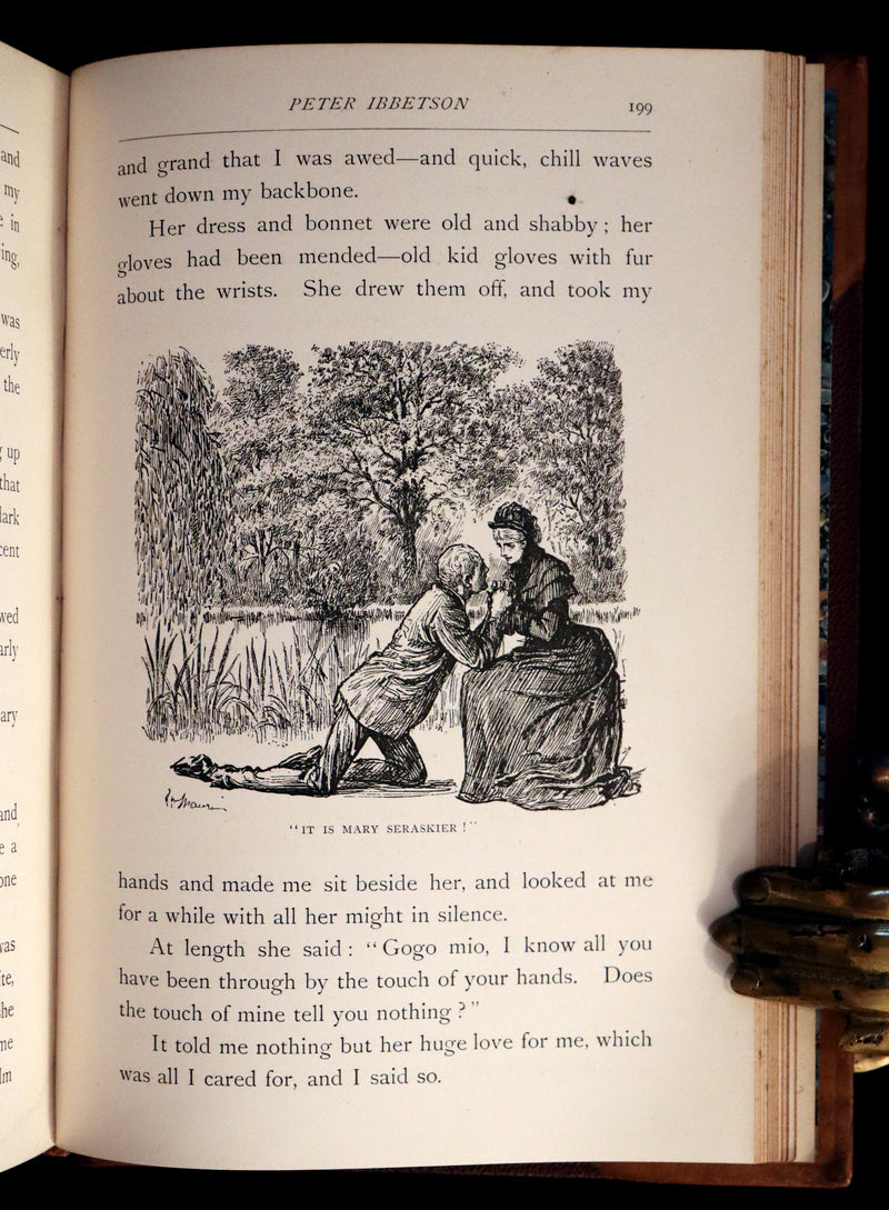 1892 First 2 Volumes Edition - Peter Ibbetson, A strange tale of Communication through Dreams by George Du Maurier.