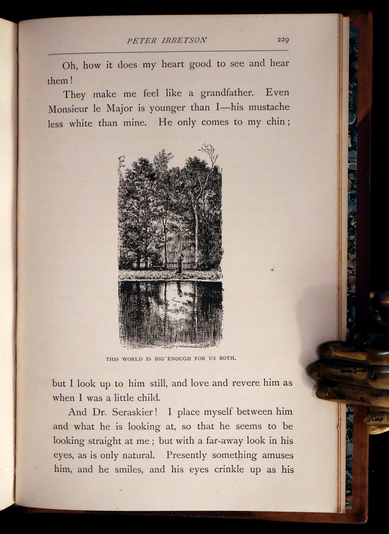 1892 First 2 Volumes Edition - Peter Ibbetson, A strange tale of Communication through Dreams by George Du Maurier.