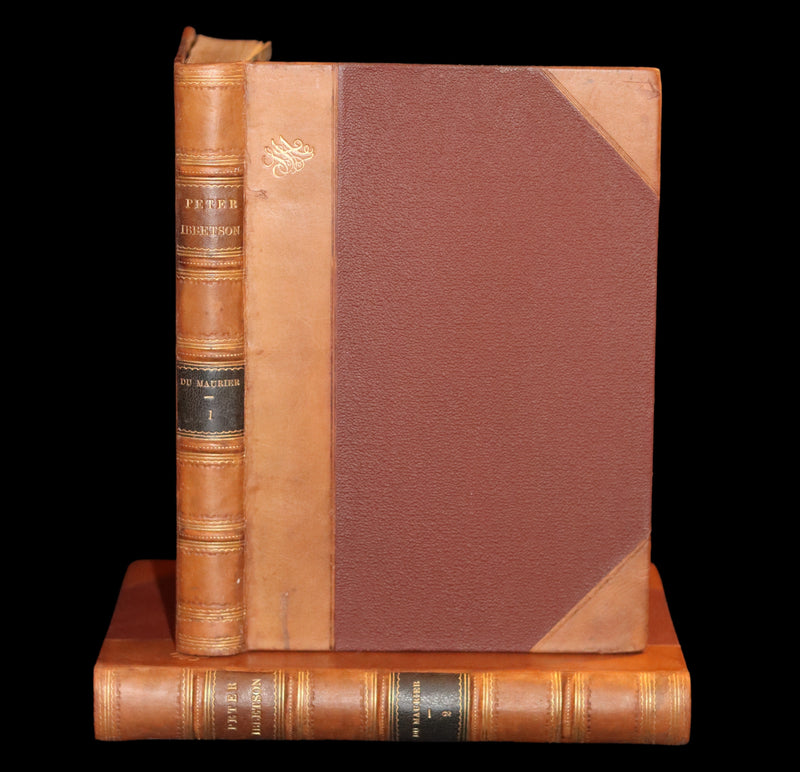 1892 First 2 Volumes Edition - Peter Ibbetson, A strange tale of Communication through Dreams by George Du Maurier.