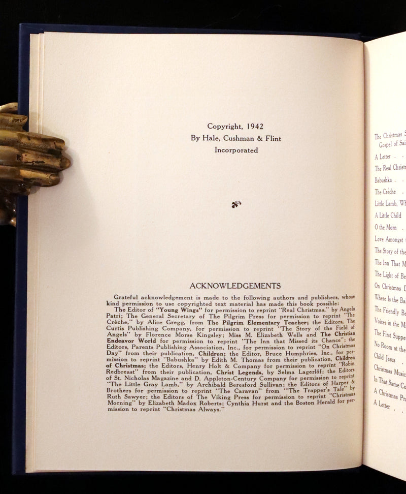 1942 First Edition - Christmas Garland illustrated by Margaret W. Tarrant in Publisher Box.