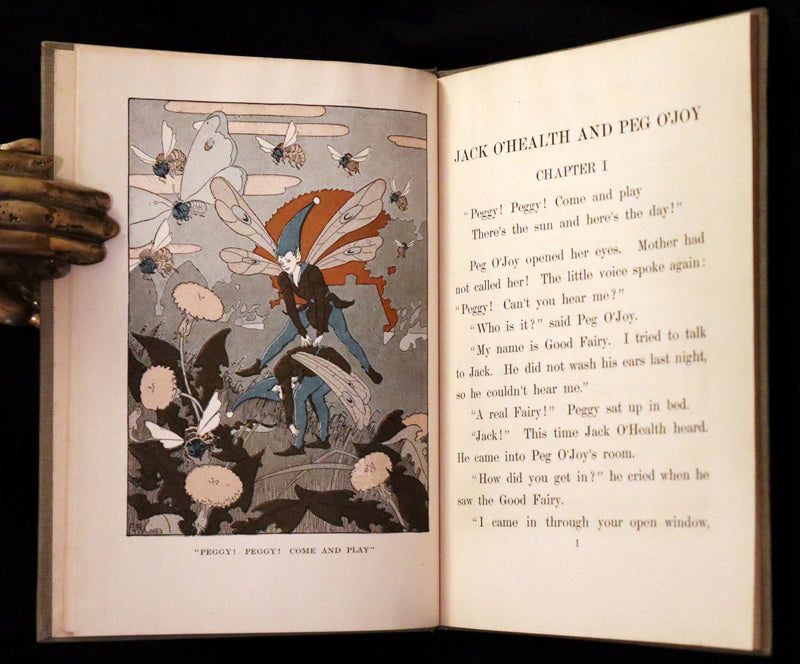 1921 Rare First Edition - Jack O'Health Fairy Tale by Dr. Beatrice Slayton Herben illustrated by Frederick Richardson.