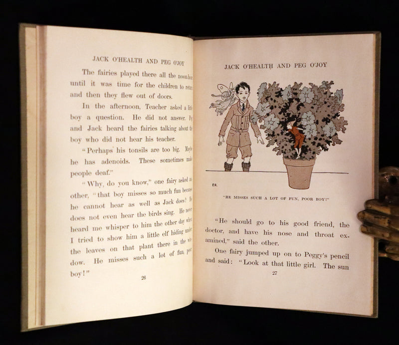 1921 Rare First Edition - Jack O'Health Fairy Tale by Dr. Beatrice Slayton Herben illustrated by Frederick Richardson.