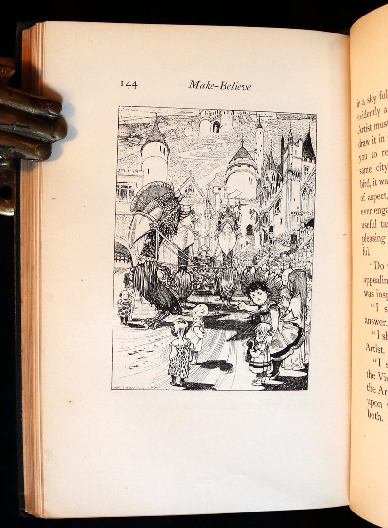 1896 Rare First Edition - MAKE-BELIEVE Tales by Henry Dawson Lowry illustrated by Charles Robinson.