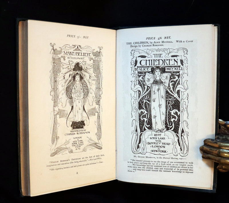1896 Rare First Edition - MAKE-BELIEVE Tales by Henry Dawson Lowry illustrated by Charles Robinson.
