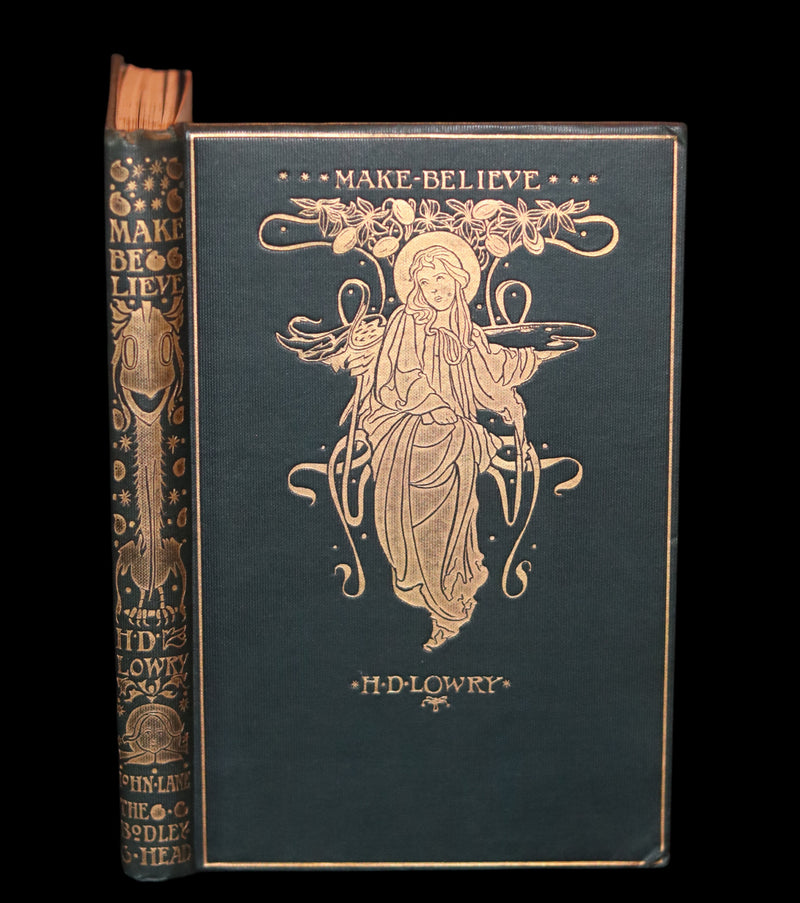 1896 Rare First Edition - MAKE-BELIEVE Tales by Henry Dawson Lowry illustrated by Charles Robinson.