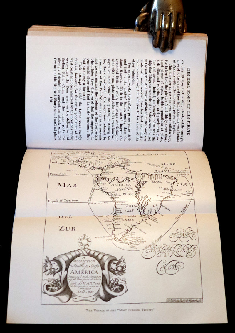 1923 Rare First Edition - The Real Story Of The PIRATE by Alpheus Hyatt Verrill. Illustrations & MAP.
