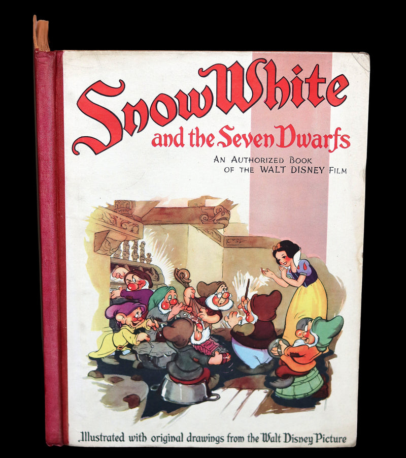 1938 Rare First UK Edition - Walt Disney SNOW WHITE and the Seven Dwarfs. Adapted from Grimm's Fairy Tales.