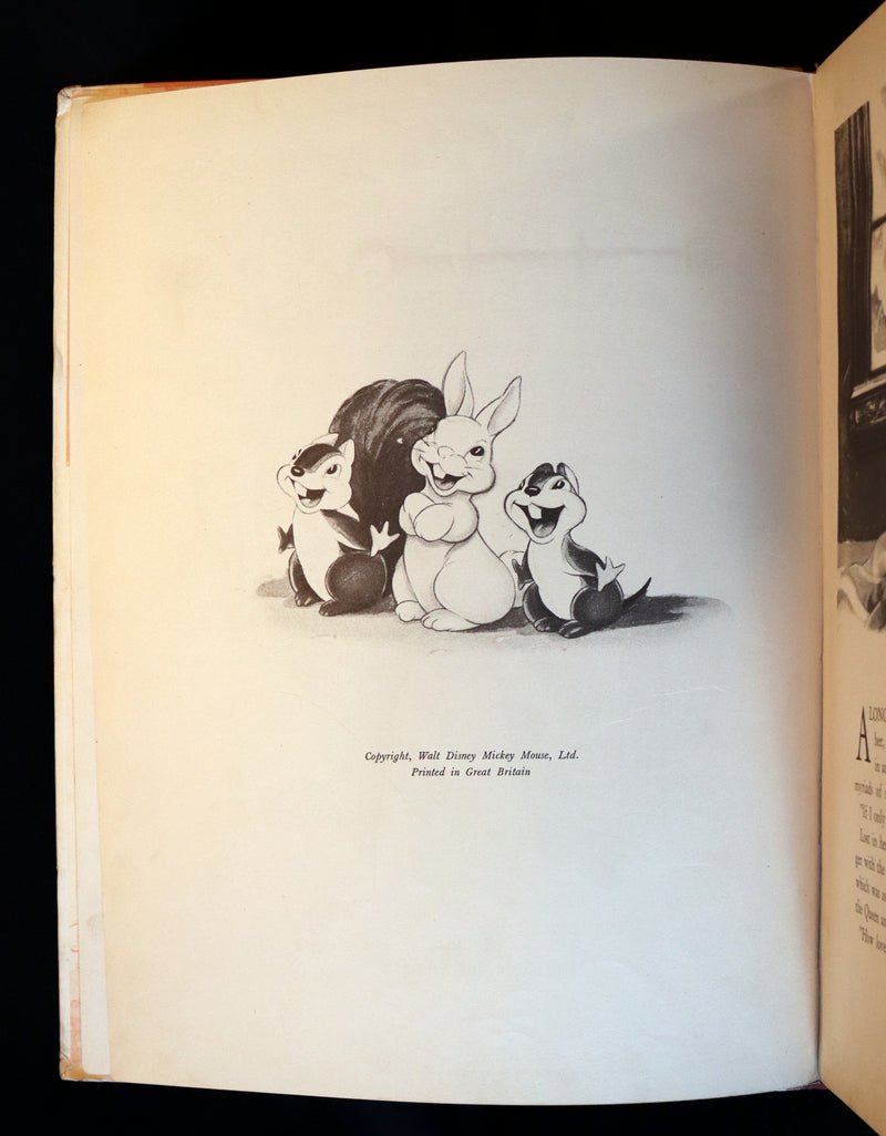 1938 Rare First UK Edition - Walt Disney SNOW WHITE and the Seven Dwarfs. Adapted from Grimm's Fairy Tales.