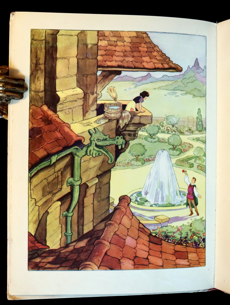 1938 Rare First UK Edition - Walt Disney SNOW WHITE and the Seven Dwarfs. Adapted from Grimm's Fairy Tales.