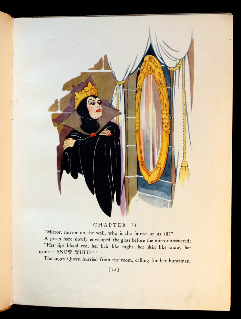 1938 Rare First UK Edition - Walt Disney SNOW WHITE and the Seven Dwarfs. Adapted from Grimm's Fairy Tales.