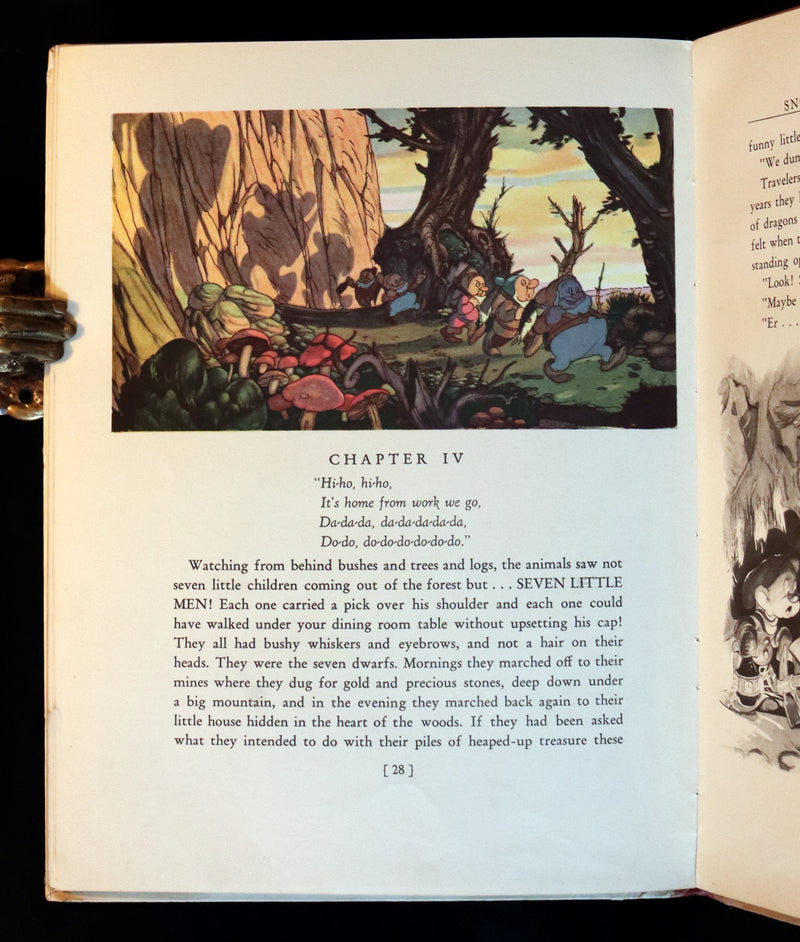 1938 Rare First UK Edition - Walt Disney SNOW WHITE and the Seven Dwarfs. Adapted from Grimm's Fairy Tales.