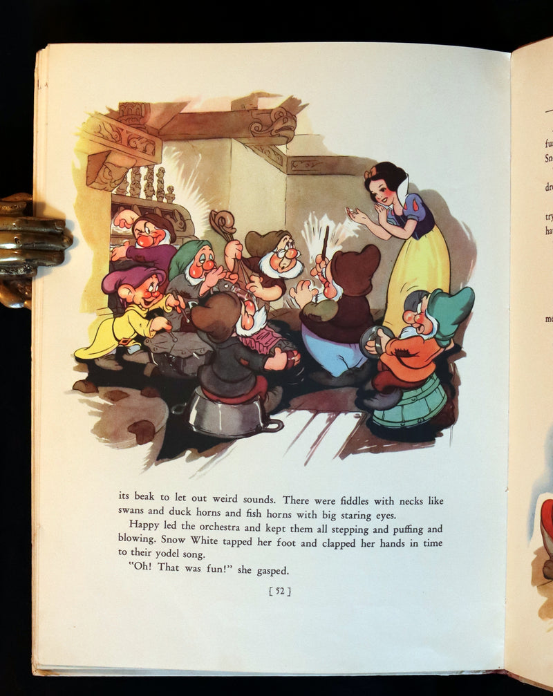 1938 Rare First UK Edition - Walt Disney SNOW WHITE and the Seven Dwarfs. Adapted from Grimm's Fairy Tales.